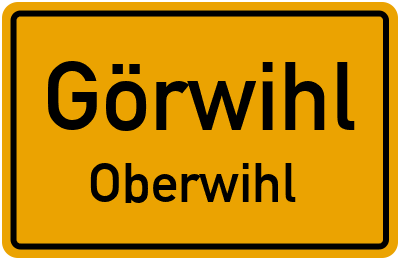 Ortsschild Görwihl Oberwihl