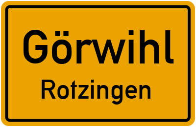 Ortsschild Görwihl Rotzingen
