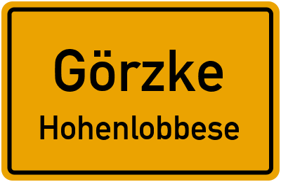 Straßenverzeichnis Görzke Hohenlobbese
