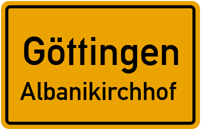 Straßenverzeichnis Göttingen Albanikirchhof