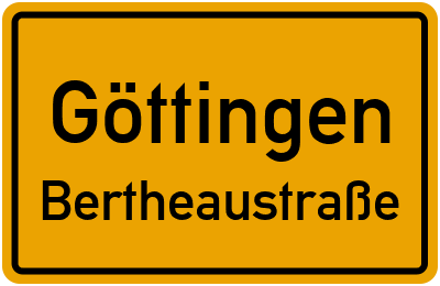 Straßenverzeichnis Göttingen Bertheaustraße