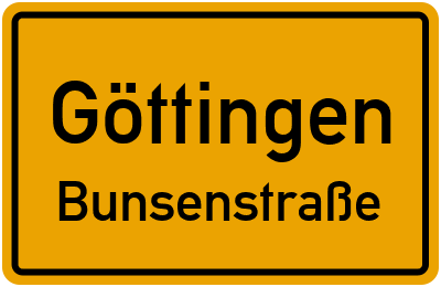 Straßenverzeichnis Göttingen Bunsenstraße