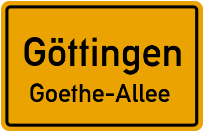 Straßenverzeichnis Göttingen Goethe-Allee