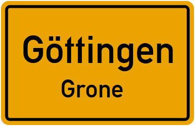 Ortsschild Göttingen Grone