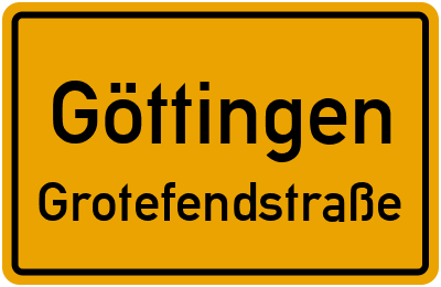Straßenverzeichnis Göttingen Grotefendstraße