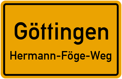 Straßenverzeichnis Göttingen Hermann-Föge-Weg