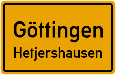 Straßenverzeichnis Göttingen Hetjershausen