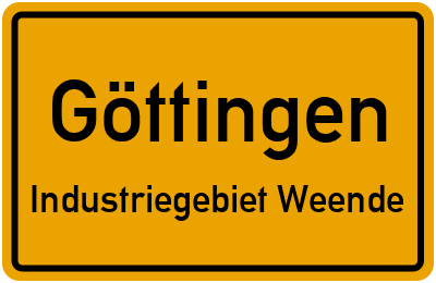 Straßenverzeichnis Göttingen Industriegebiet Weende