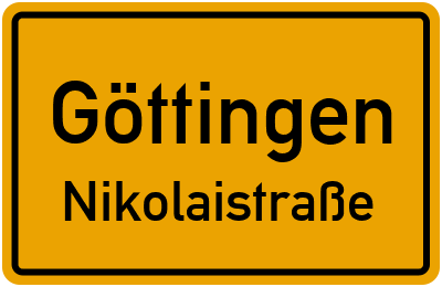 Straßenverzeichnis Göttingen Nikolaistraße