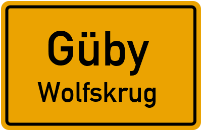 Straßenverzeichnis Güby Wolfskrug