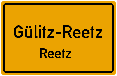 Straßenverzeichnis Gülitz-Reetz Reetz