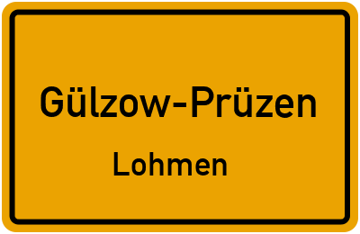Straßenverzeichnis Gülzow-Prüzen Lohmen