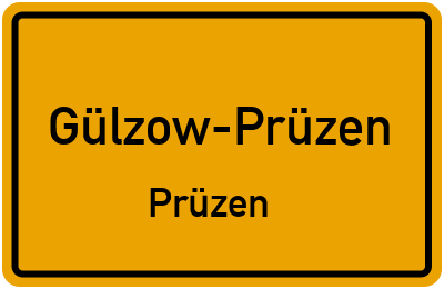 Straßenverzeichnis Gülzow-Prüzen Prüzen