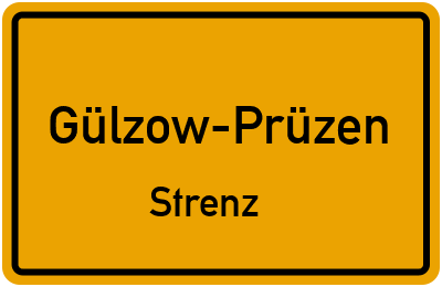 Straßenverzeichnis Gülzow-Prüzen Strenz
