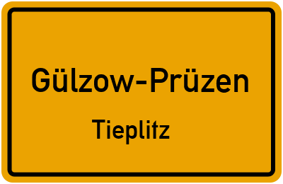 Straßenverzeichnis Gülzow-Prüzen Tieplitz