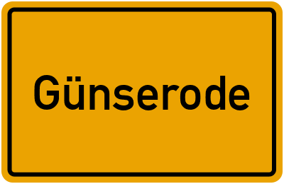 Ortsschild von Gemeinde Günserode in Thüringen