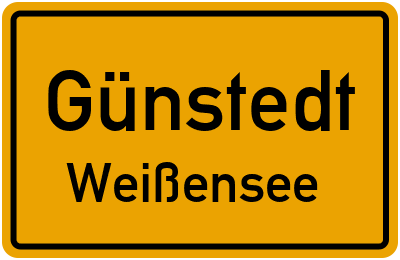 Straßenverzeichnis Günstedt Weißensee