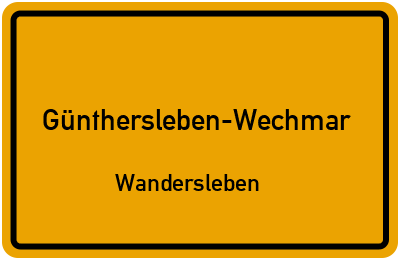 Straßenverzeichnis Günthersleben-Wechmar Wandersleben