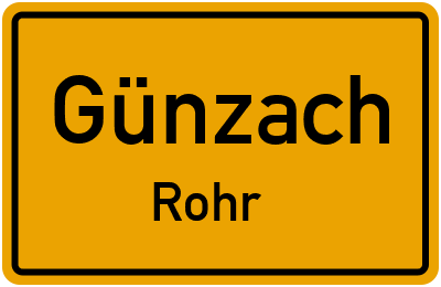 Straßenverzeichnis Günzach Rohr