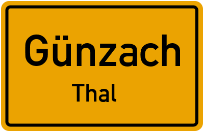 Straßenverzeichnis Günzach Thal
