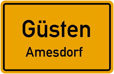 Straßenverzeichnis Güsten Amesdorf