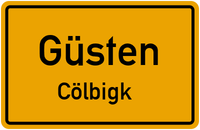 Straßenverzeichnis Güsten Cölbigk