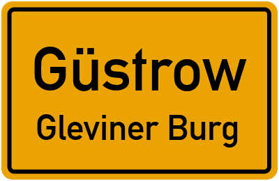 Straßenverzeichnis Güstrow Gleviner Burg