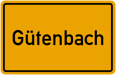 Ortsschild von Gemeinde Gütenbach in Baden-Württemberg