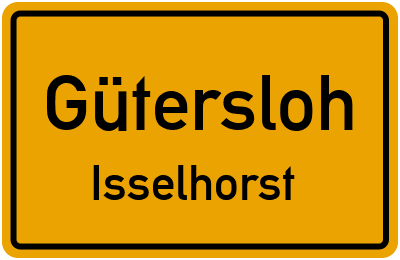 Ortsschild Gütersloh Isselhorst