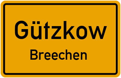 Straßenverzeichnis Gützkow Breechen