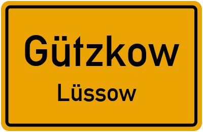 Straßenverzeichnis Gützkow Lüssow