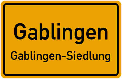 Ortsschild Gablingen Gablingen-Siedlung
