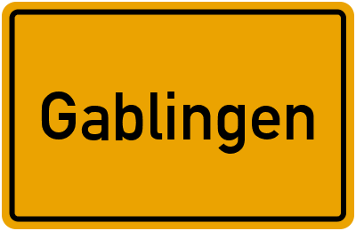 Ortsschild von Gemeinde Gablingen in Bayern