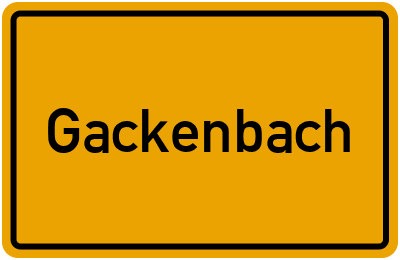 Ortsschild von Gackenbach in Rheinland-Pfalz