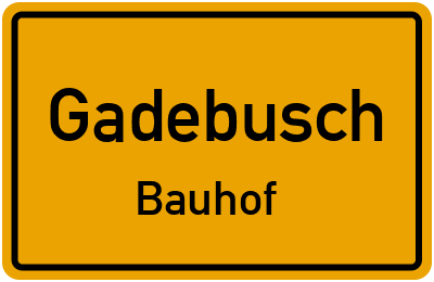Straßenverzeichnis Gadebusch Bauhof