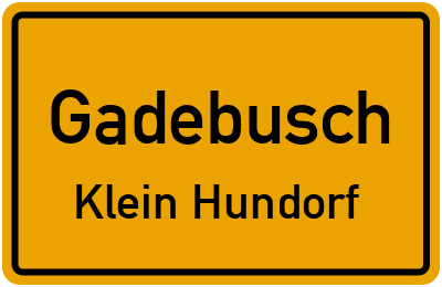 Straßenverzeichnis Gadebusch Klein Hundorf