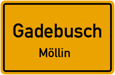 Straßenverzeichnis Gadebusch Möllin