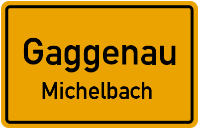 Ortsschild Gaggenau Michelbach
