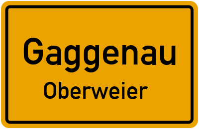 Straßenverzeichnis Gaggenau Oberweier