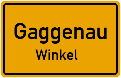 Ortsschild Gaggenau Winkel