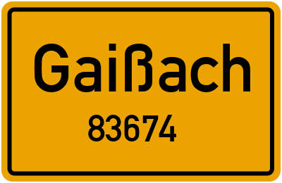 Straßenverzeichnis für 83674 Gaißach
