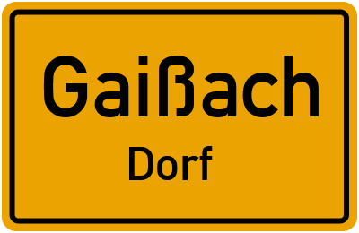 Straßenverzeichnis Gaißach Dorf