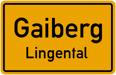 Straßenverzeichnis Gaiberg Lingental