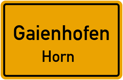 Ortsschild Gaienhofen Horn