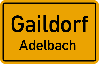 Ortsschild Gaildorf Adelbach