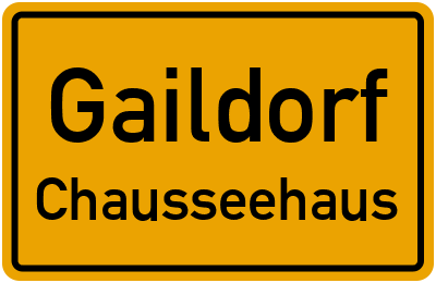 Ortsschild Gaildorf Chausseehaus