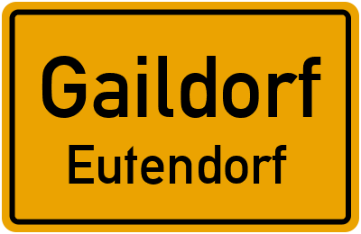 Ortsschild Gaildorf Eutendorf