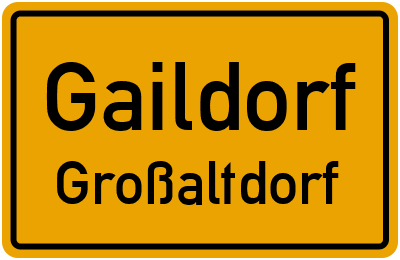 Ortsschild Gaildorf Großaltdorf