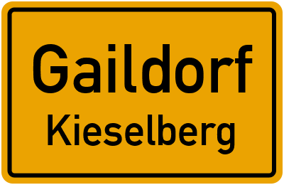 Ortsschild Gaildorf Kieselberg