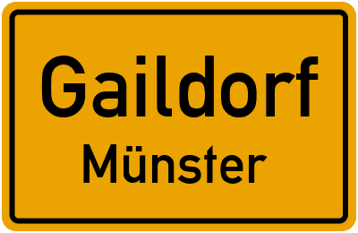 Ortsschild Gaildorf Münster